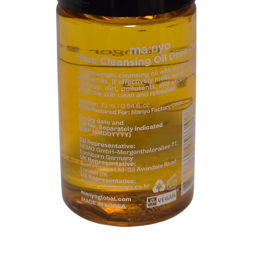Manyo Pure Cleansing Oil Deep Clean 25ml 0.84 fl oz for Waterproof Heavy Makeup - Picture 5 of 11
